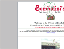 Tablet Screenshot of bombolinis.com